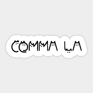 Comma-La Sticker